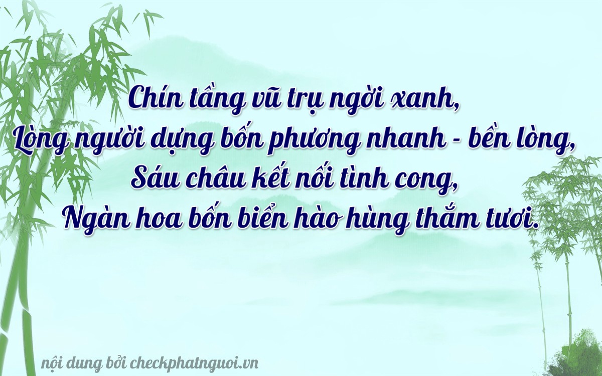 Bài thơ ý nghĩa cho <b>biển số 29H-95684</b> tại website checkphatnguoi.vn