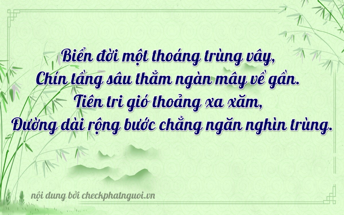 Bài thơ ý nghĩa cho <b>biển số 29H-97227</b> tại website checkphatnguoi.vn
