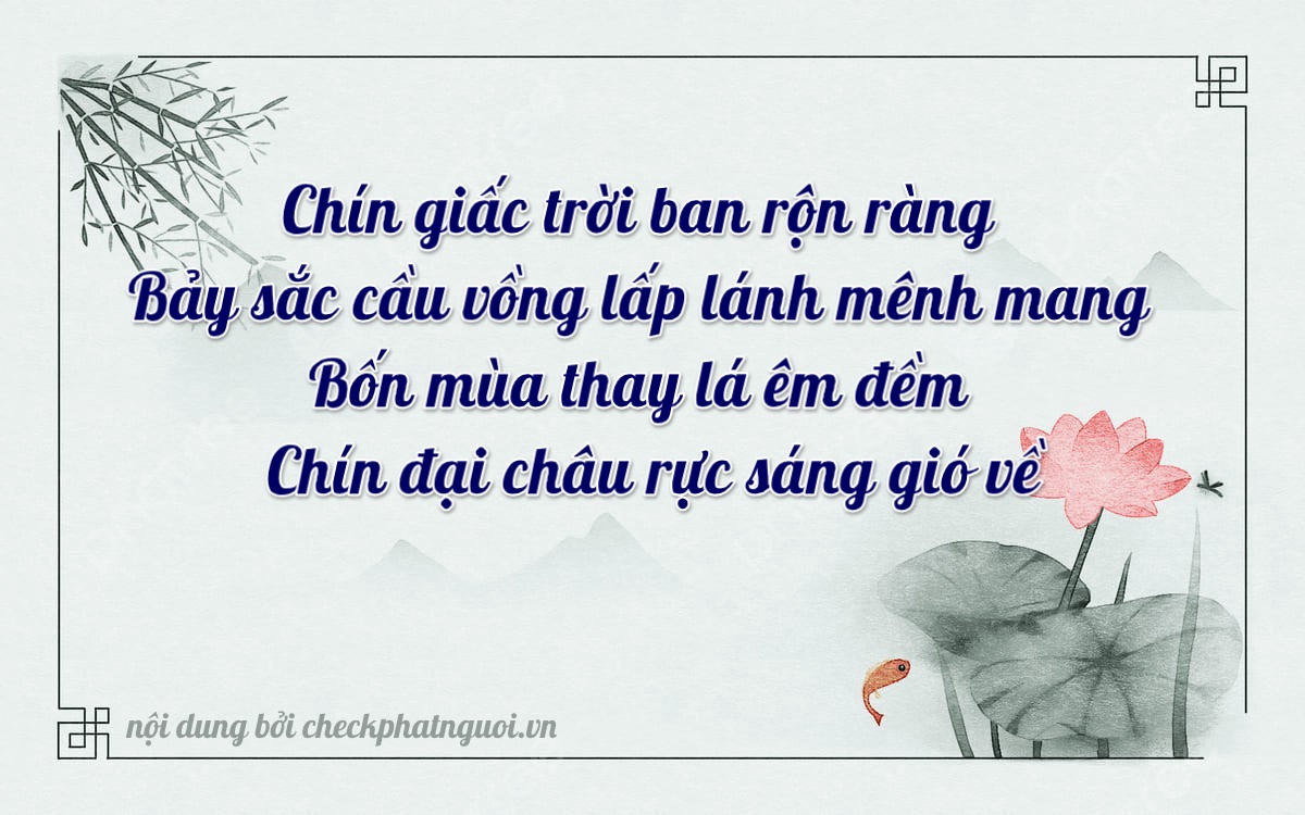 Bài thơ ý nghĩa cho <b>biển số 29H-97498</b> tại website checkphatnguoi.vn