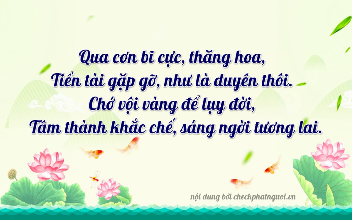 Bài thơ ý nghĩa cho <b>biển số 29K-00593</b> tại website checkphatnguoi.vn