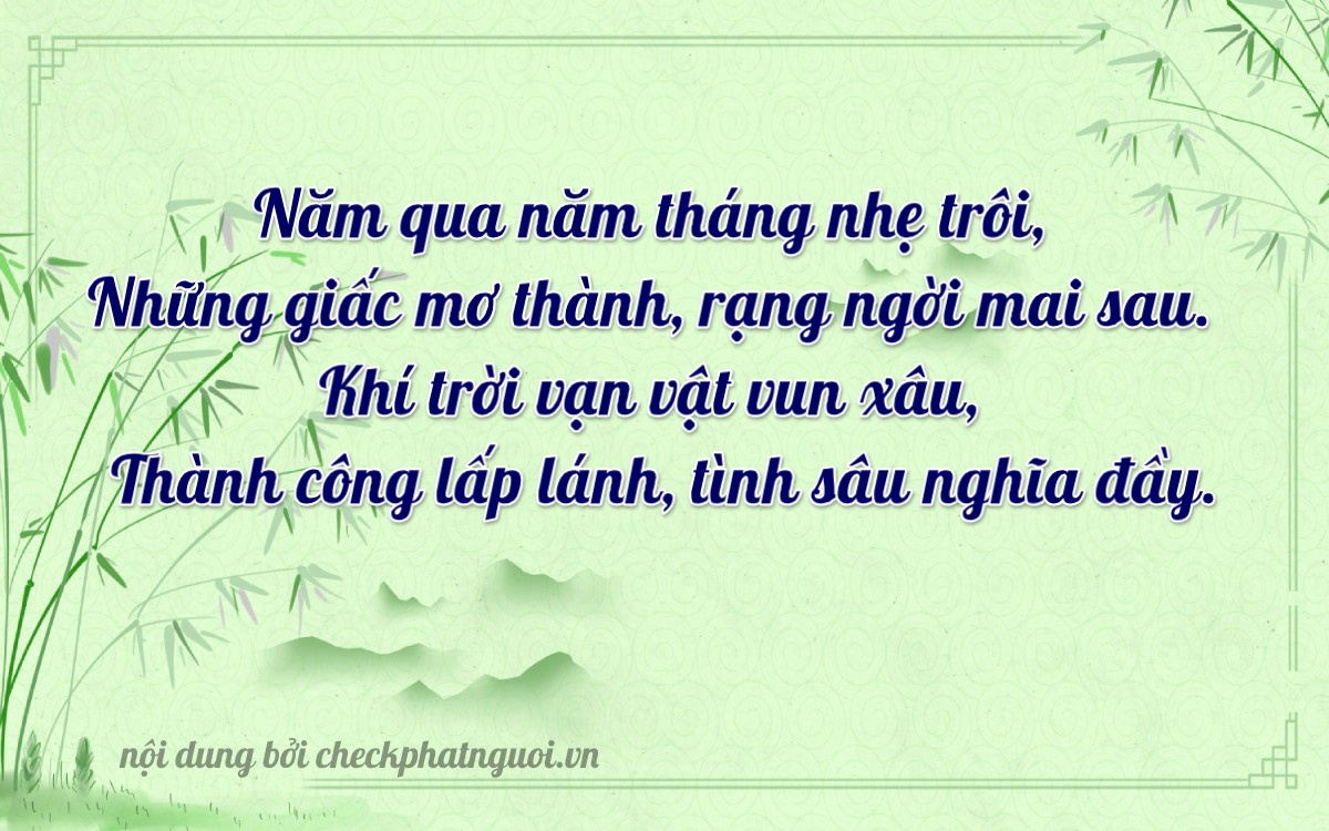 Bài thơ ý nghĩa cho <b>biển số 29K-05055</b> tại website checkphatnguoi.vn