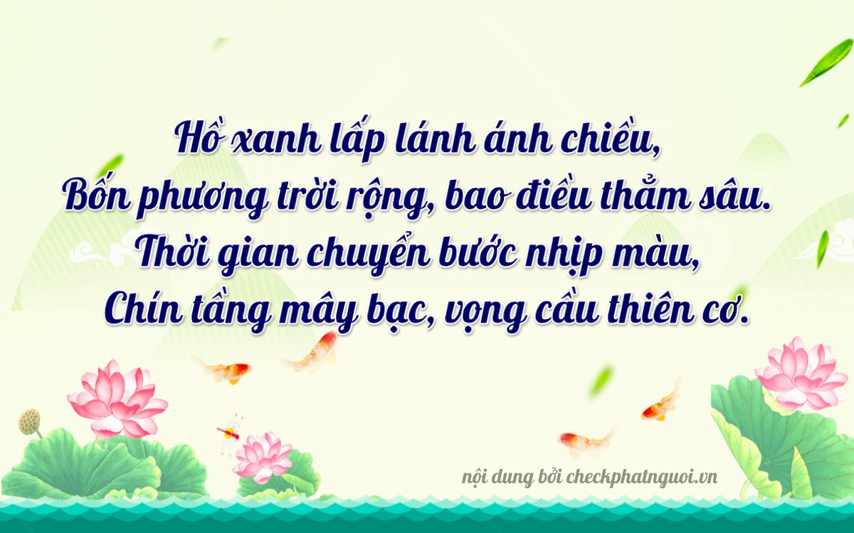 Bài thơ ý nghĩa cho <b>biển số 29K-05449</b> tại website checkphatnguoi.vn