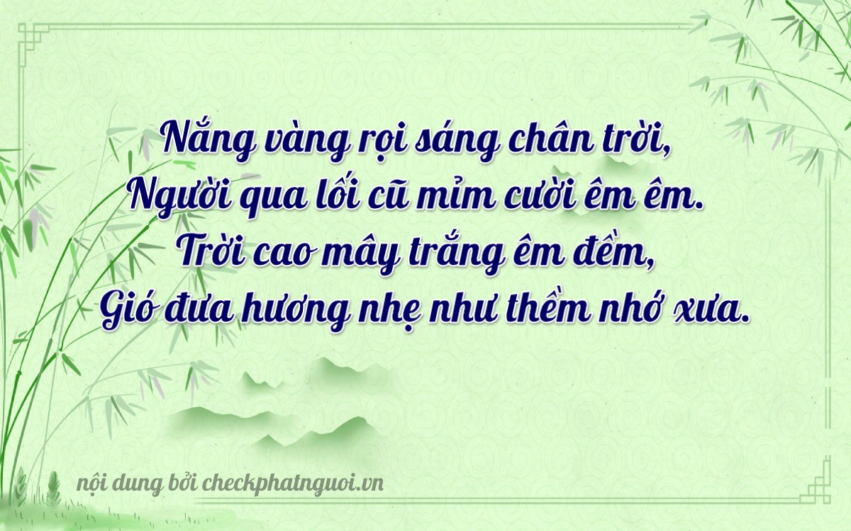Bài thơ ý nghĩa cho <b>biển số 29K-09371</b> tại website checkphatnguoi.vn