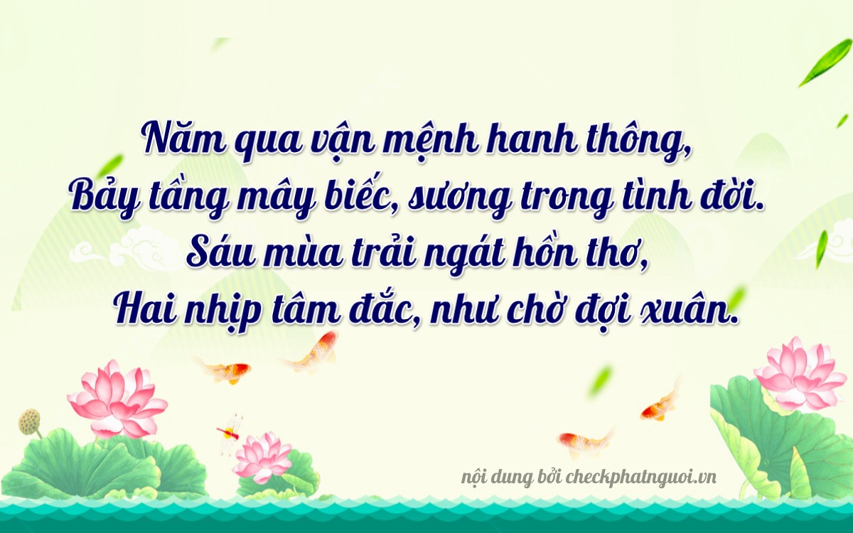 Bài thơ ý nghĩa cho <b>biển số 29K-10762</b> tại website checkphatnguoi.vn