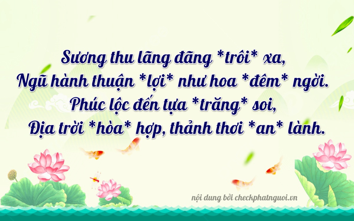 Bài thơ ý nghĩa cho <b>biển số 29K1-24405</b> tại website checkphatnguoi.vn