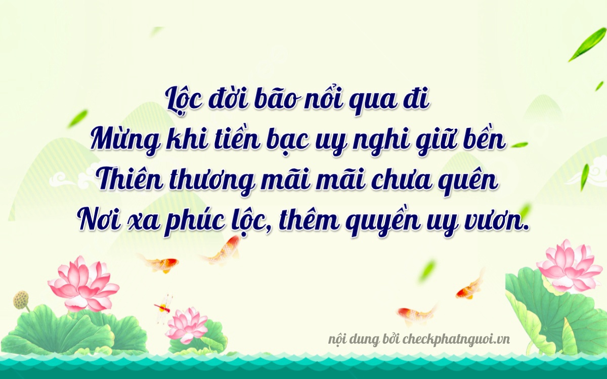 Bài thơ ý nghĩa cho <b>biển số 29K-13172</b> tại website checkphatnguoi.vn