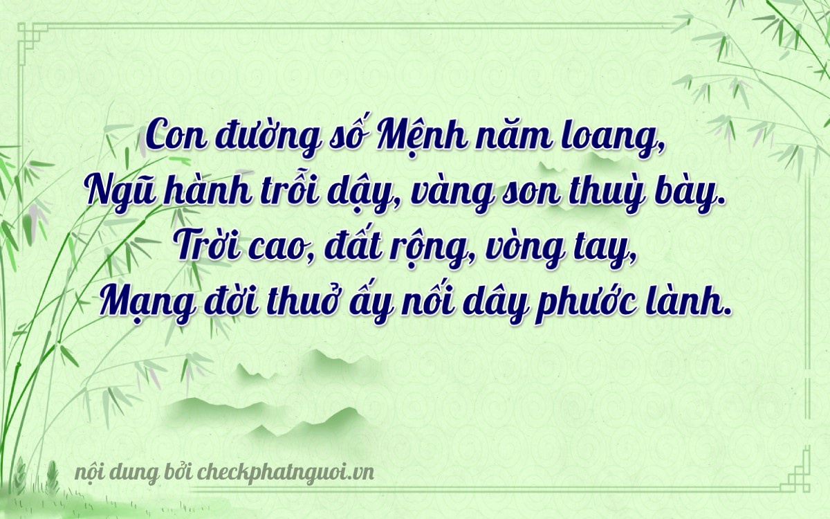 Bài thơ ý nghĩa cho <b>biển số 29K-13578</b> tại website checkphatnguoi.vn