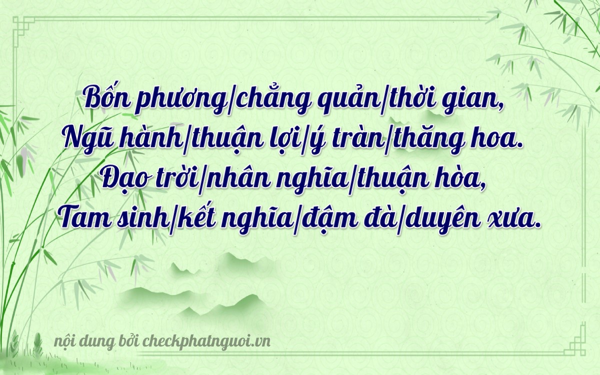 Bài thơ ý nghĩa cho <b>biển số 29K-14543</b> tại website checkphatnguoi.vn
