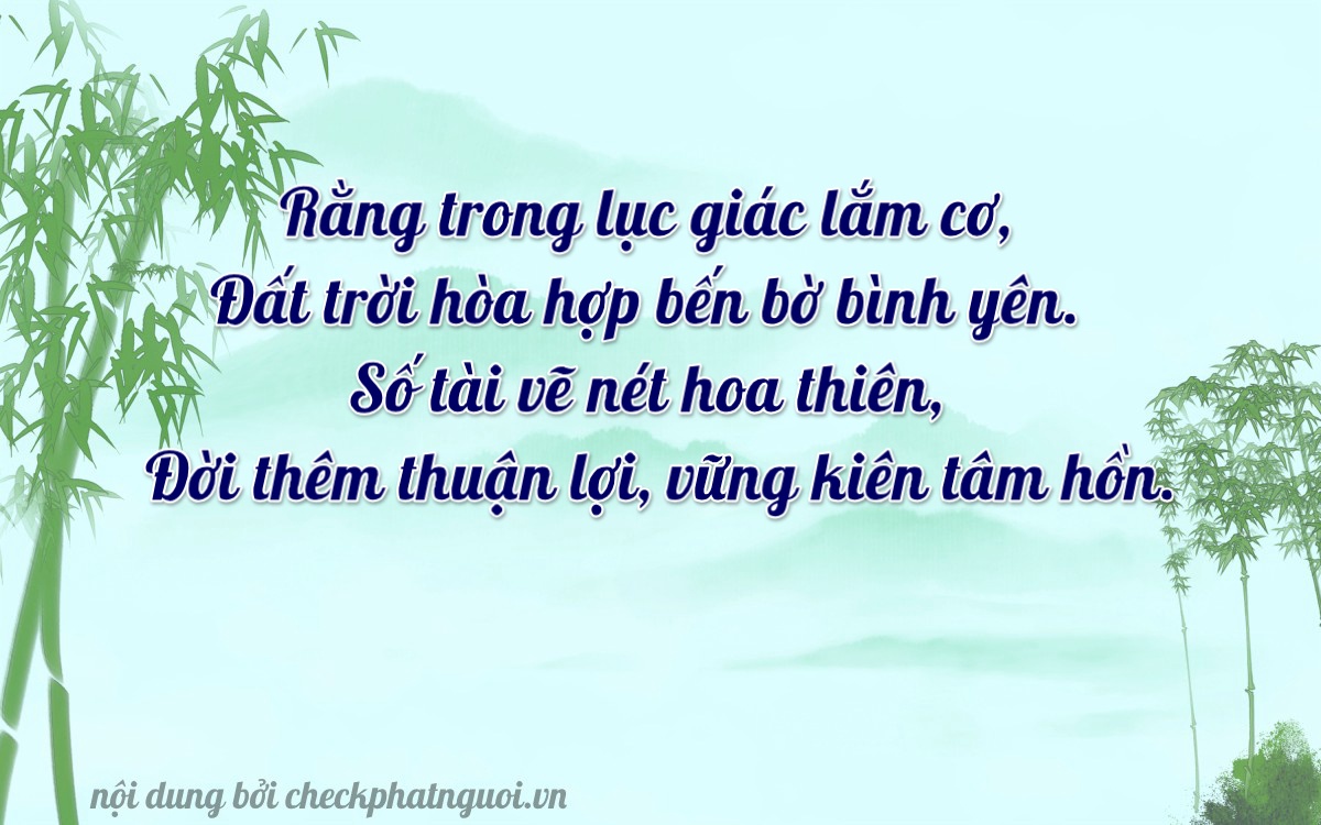 Bài thơ ý nghĩa cho <b>biển số 29K-16853</b> tại website checkphatnguoi.vn