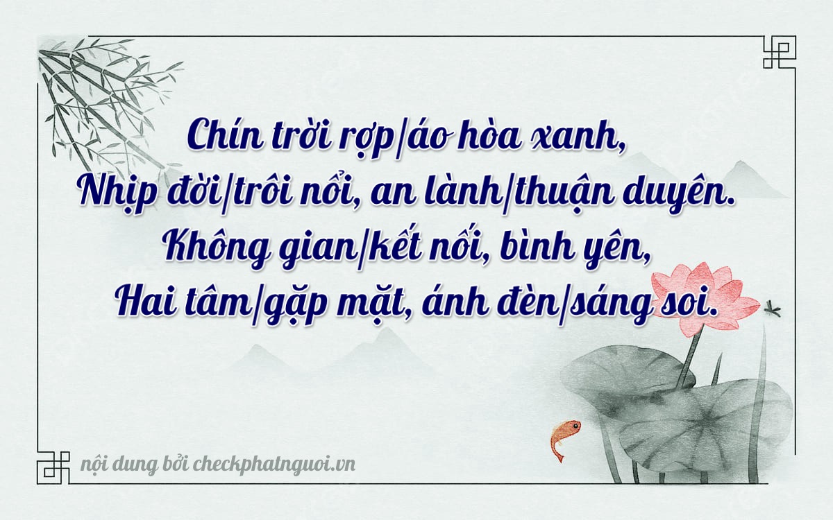 Bài thơ ý nghĩa cho <b>biển số 29K1-90269</b> tại website checkphatnguoi.vn