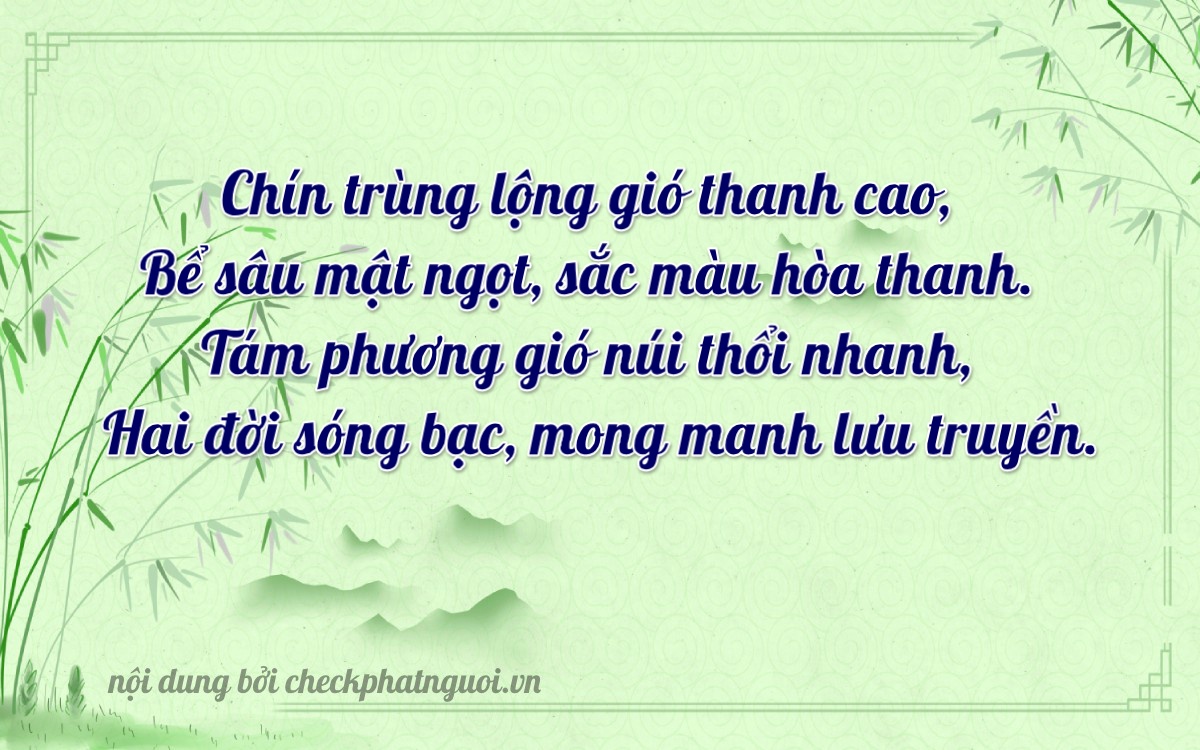 Bài thơ ý nghĩa cho <b>biển số 29K1-99820</b> tại website checkphatnguoi.vn