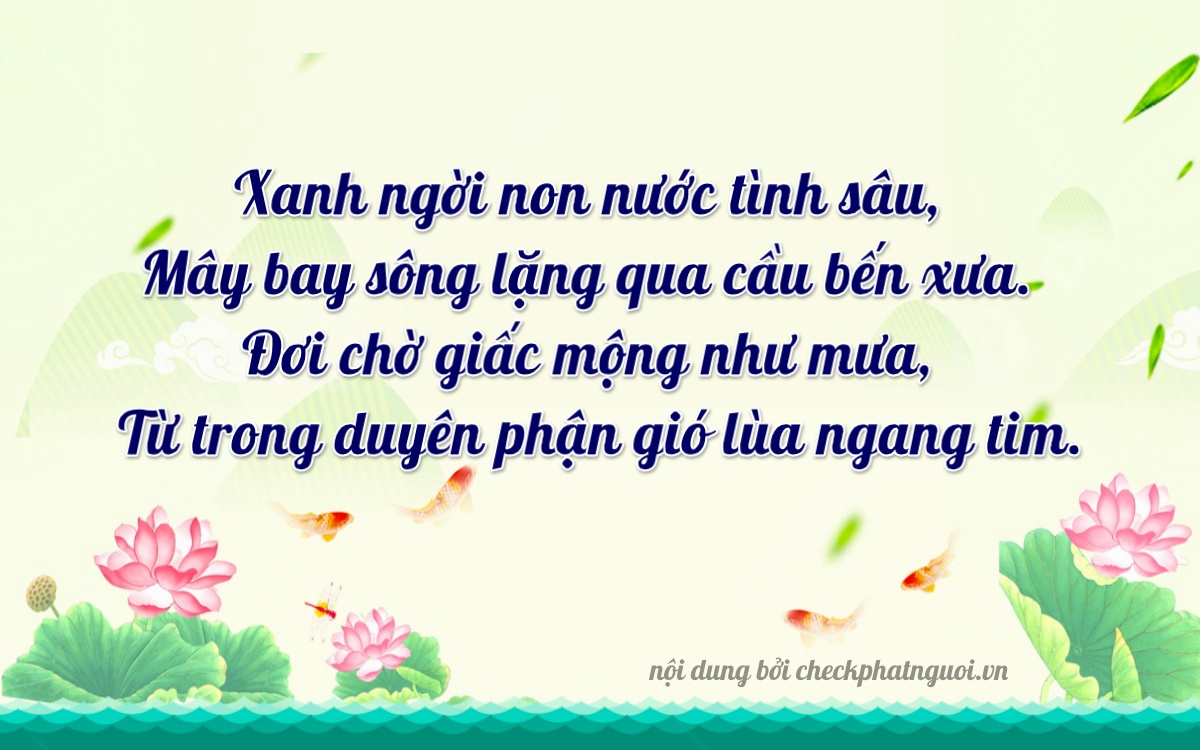 Bài thơ ý nghĩa cho <b>biển số 29K2-02269</b> tại website checkphatnguoi.vn