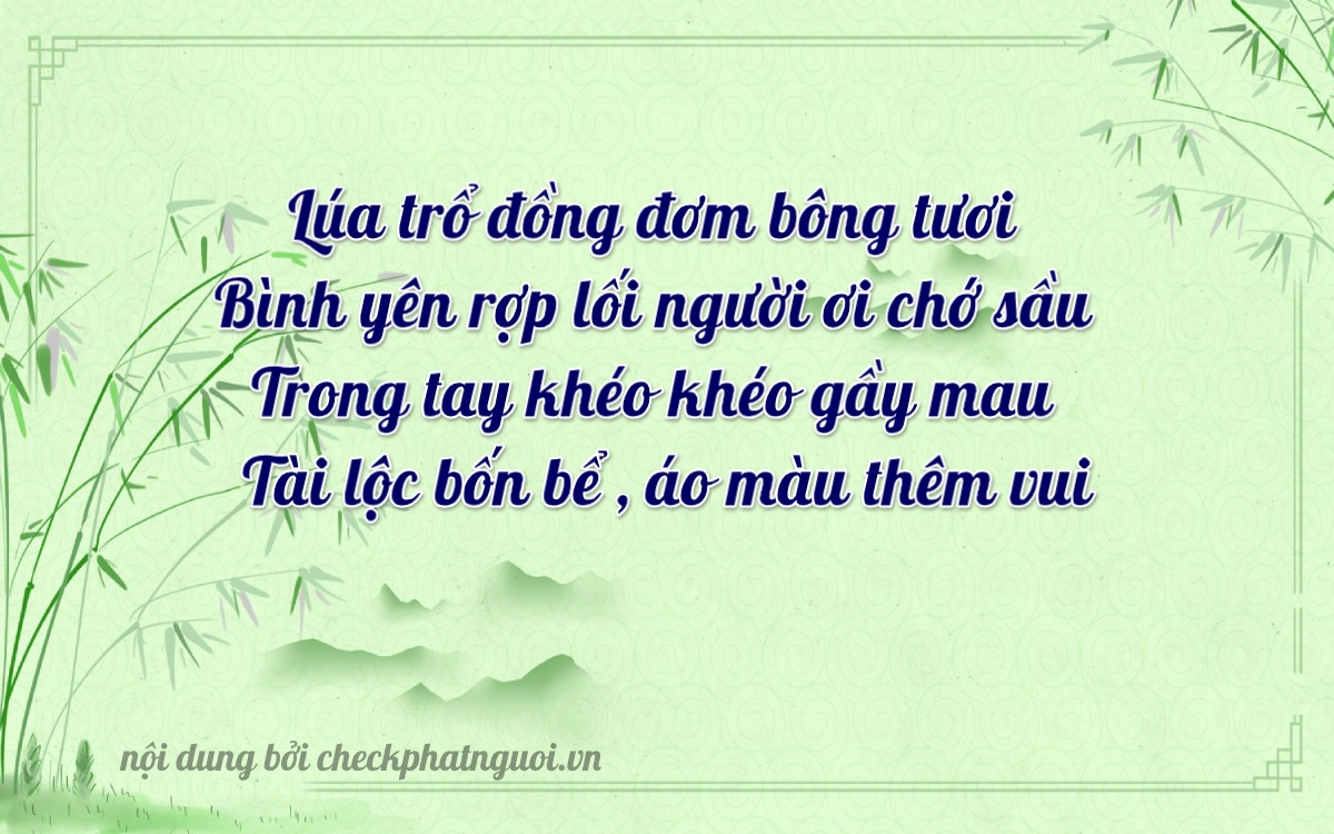 Bài thơ ý nghĩa cho <b>biển số 29K2-04736</b> tại website checkphatnguoi.vn