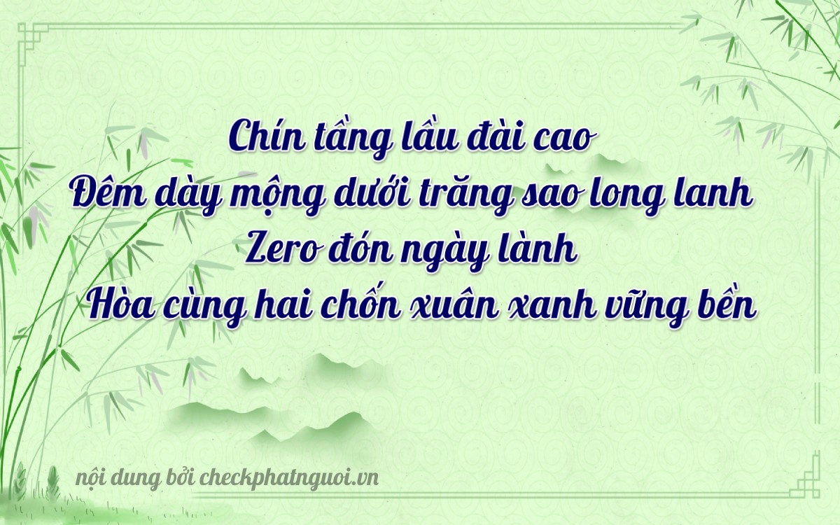 Bài thơ ý nghĩa cho <b>biển số 29K2-09902</b> tại website checkphatnguoi.vn