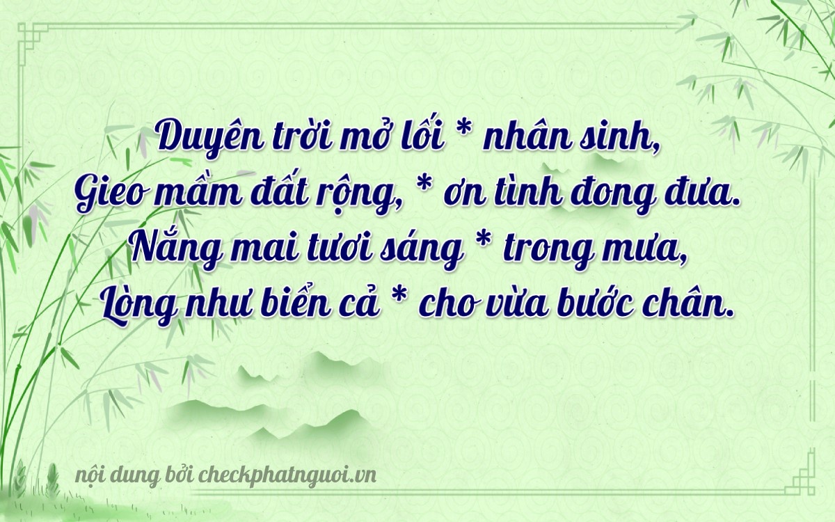 Bài thơ ý nghĩa cho <b>biển số 29K-24577</b> tại website checkphatnguoi.vn