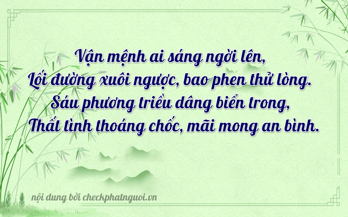 Bài thơ ý nghĩa cho <b>biển số 29K-24667</b> tại website checkphatnguoi.vn