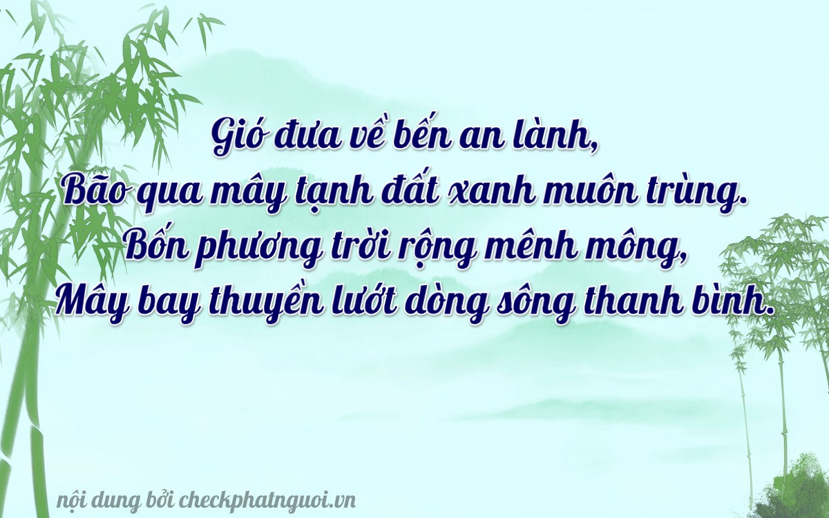 Bài thơ ý nghĩa cho <b>biển số 29K-25795</b> tại website checkphatnguoi.vn