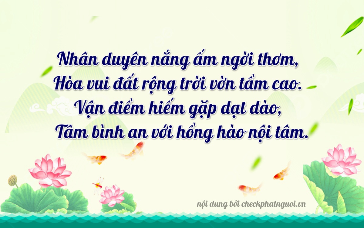 Bài thơ ý nghĩa cho <b>biển số 29K-27810</b> tại website checkphatnguoi.vn