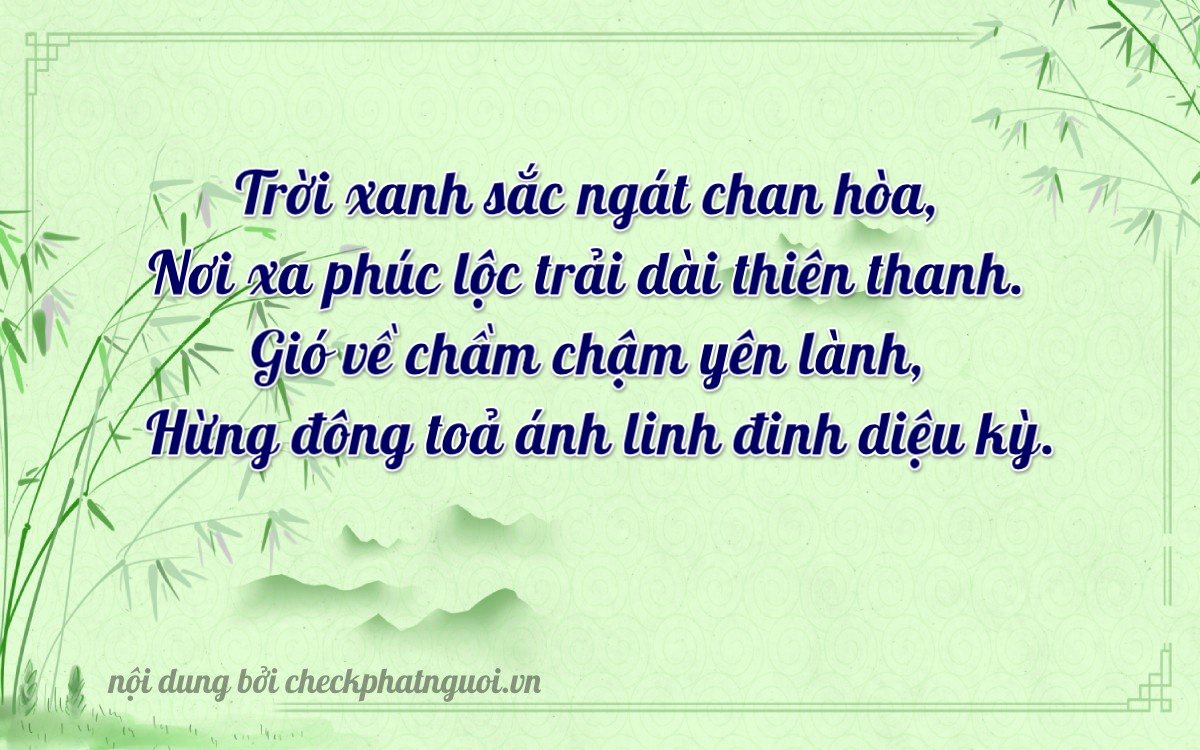 Bài thơ ý nghĩa cho <b>biển số 29K-27978</b> tại website checkphatnguoi.vn