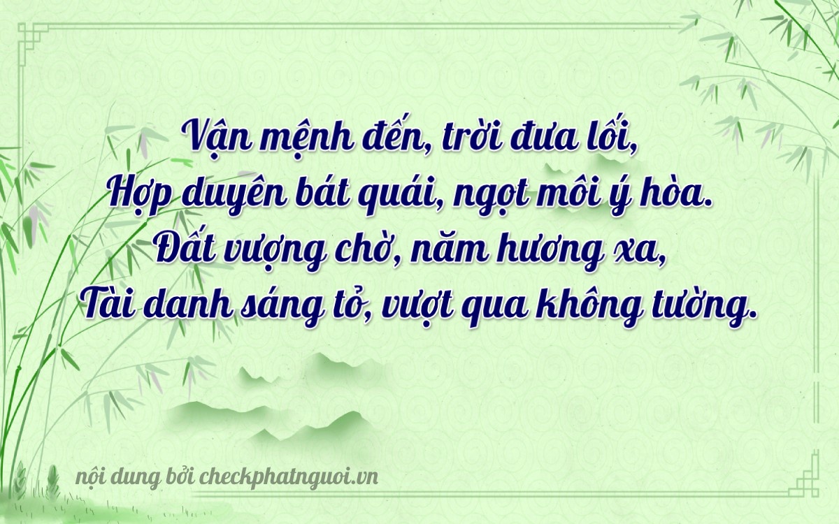 Bài thơ ý nghĩa cho <b>biển số 29K-29776</b> tại website checkphatnguoi.vn