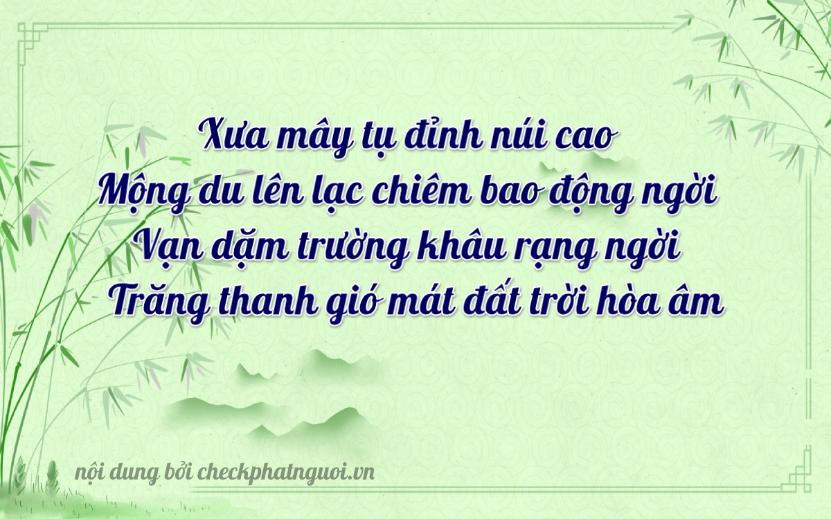 Bài thơ ý nghĩa cho <b>biển số 29K-29894</b> tại website checkphatnguoi.vn