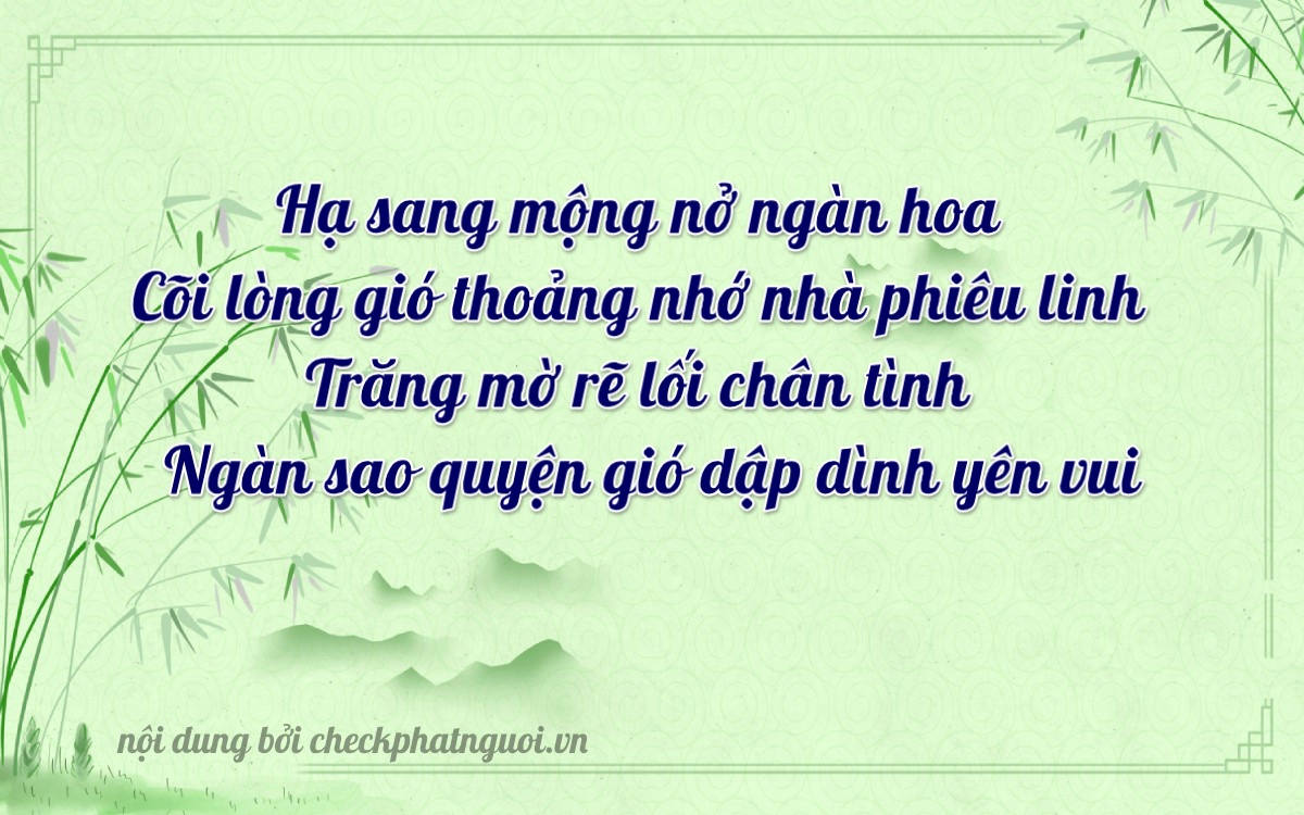Bài thơ ý nghĩa cho <b>biển số 29KT-20009</b> tại website checkphatnguoi.vn