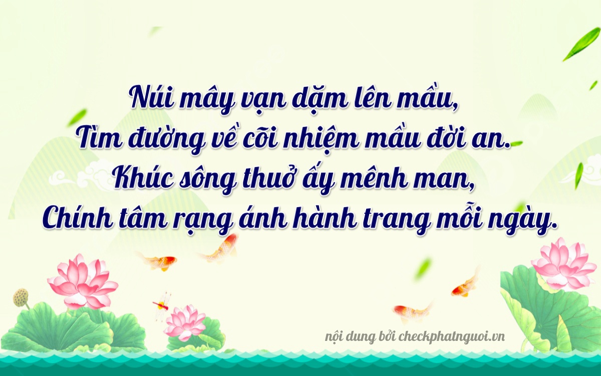 Bài thơ ý nghĩa cho <b>biển số 29L1-40683</b> tại website checkphatnguoi.vn