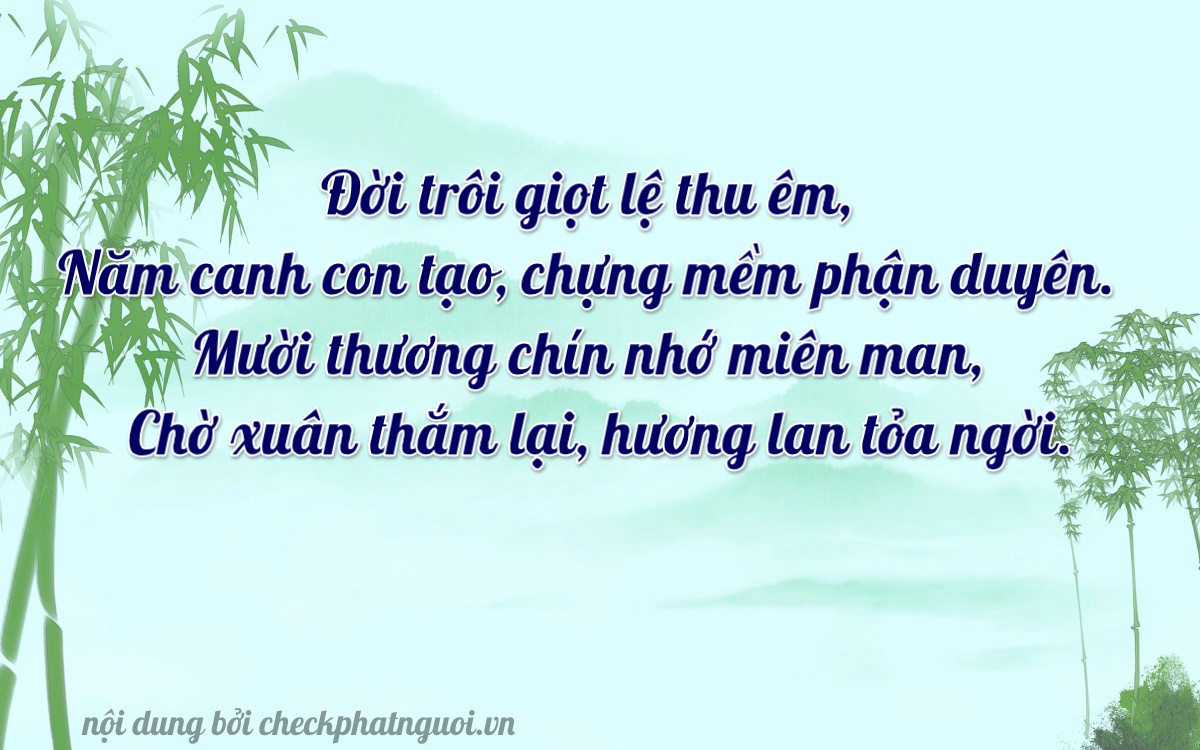 Bài thơ ý nghĩa cho <b>biển số 29L1-80015</b> tại website checkphatnguoi.vn