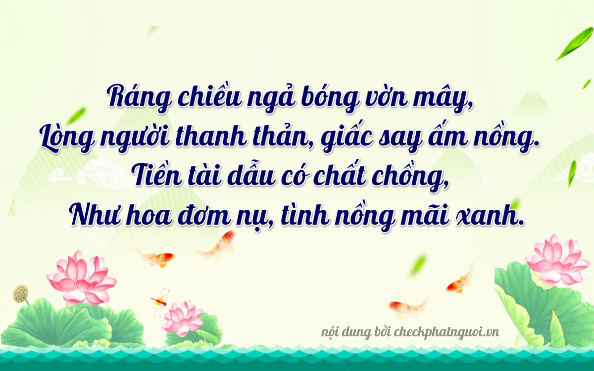 Bài thơ ý nghĩa cho <b>biển số 29L1-89084</b> tại website checkphatnguoi.vn