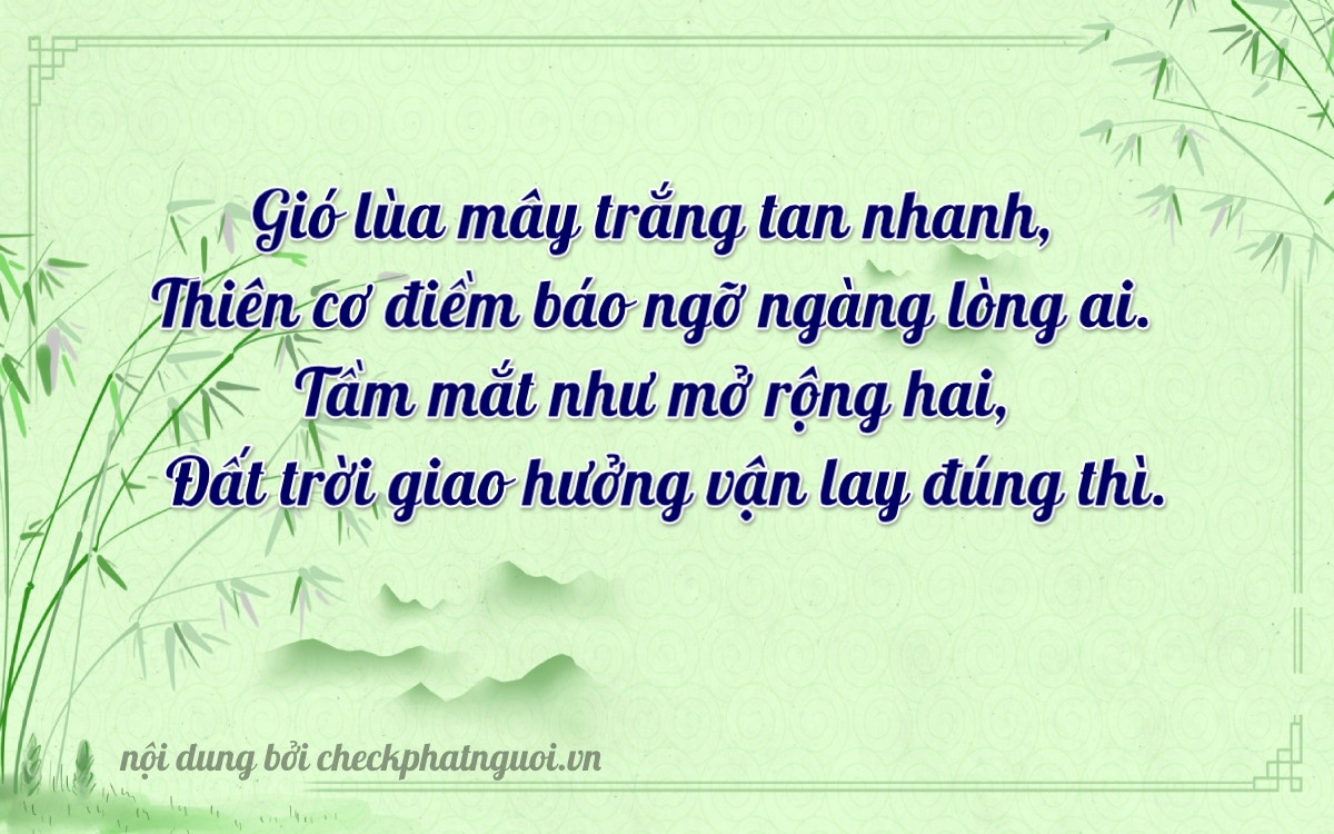 Bài thơ ý nghĩa cho <b>biển số 29L5-07548</b> tại website checkphatnguoi.vn