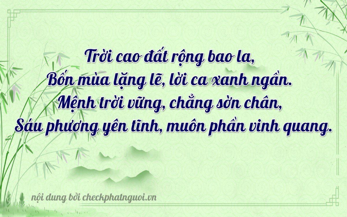 Bài thơ ý nghĩa cho <b>biển số 29L5-45768</b> tại website checkphatnguoi.vn
