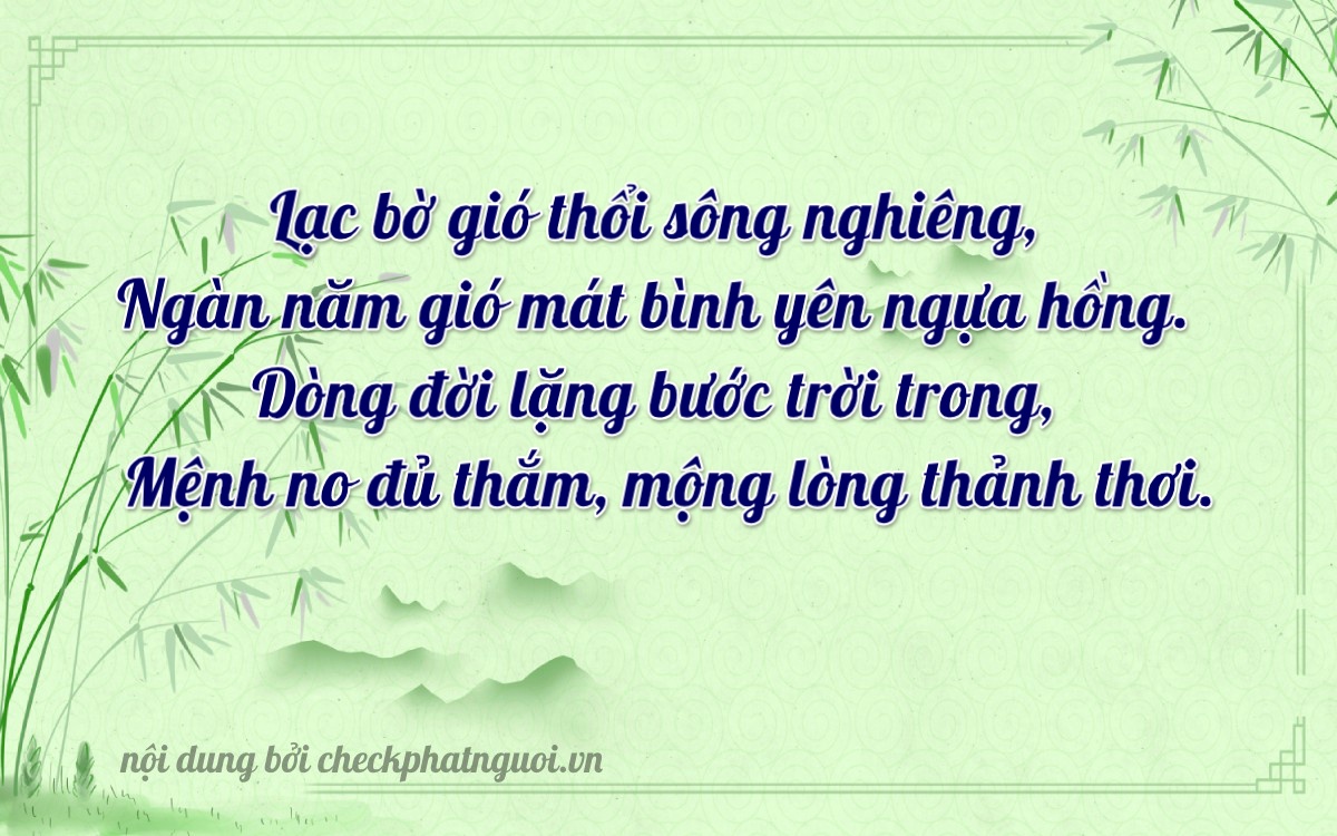 Bài thơ ý nghĩa cho <b>biển số 29L5-60397</b> tại website checkphatnguoi.vn