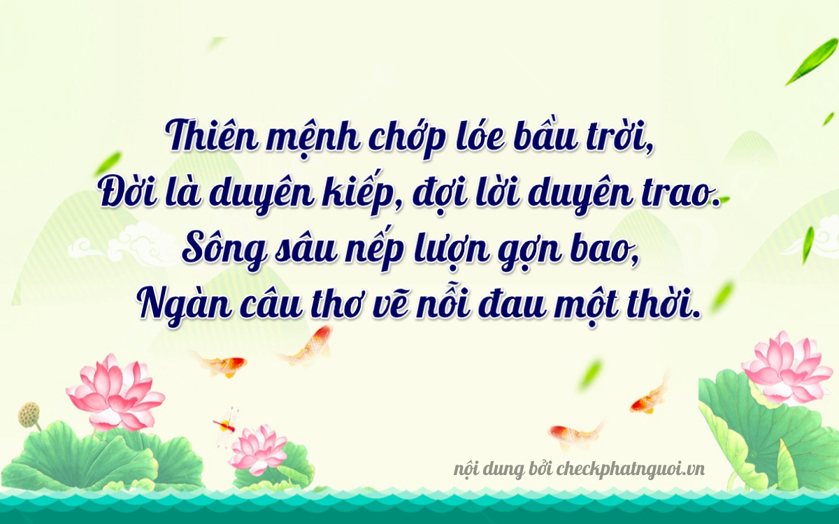 Bài thơ ý nghĩa cho <b>biển số 29L5-63321</b> tại website checkphatnguoi.vn