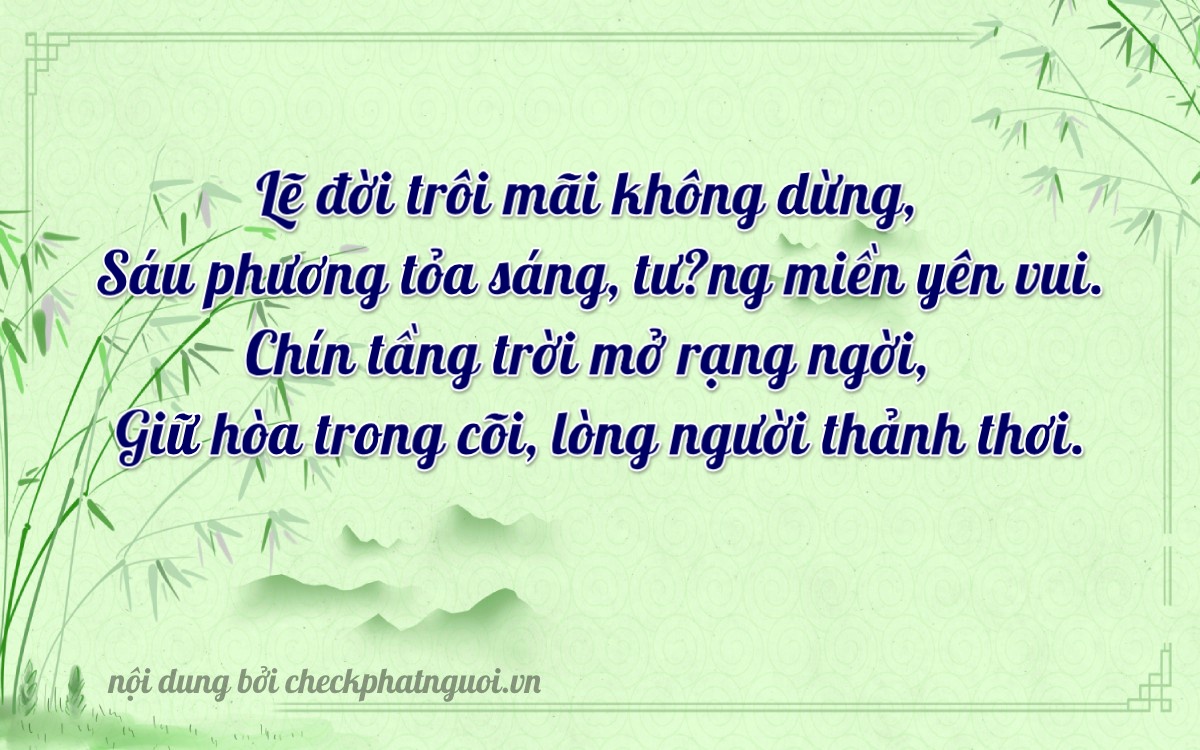 Bài thơ ý nghĩa cho <b>biển số 29L5-63905</b> tại website checkphatnguoi.vn