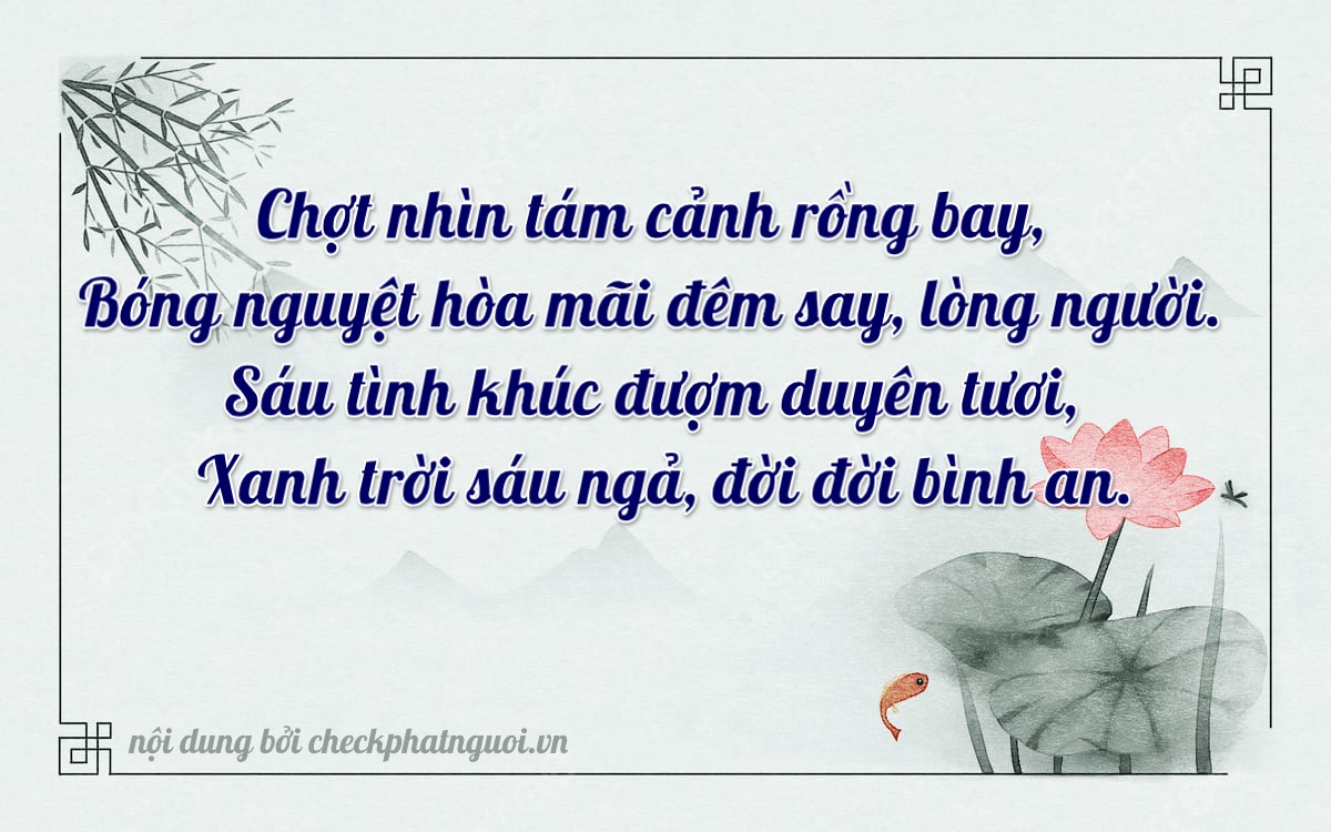 Bài thơ ý nghĩa cho <b>biển số 29M1-84636</b> tại website checkphatnguoi.vn