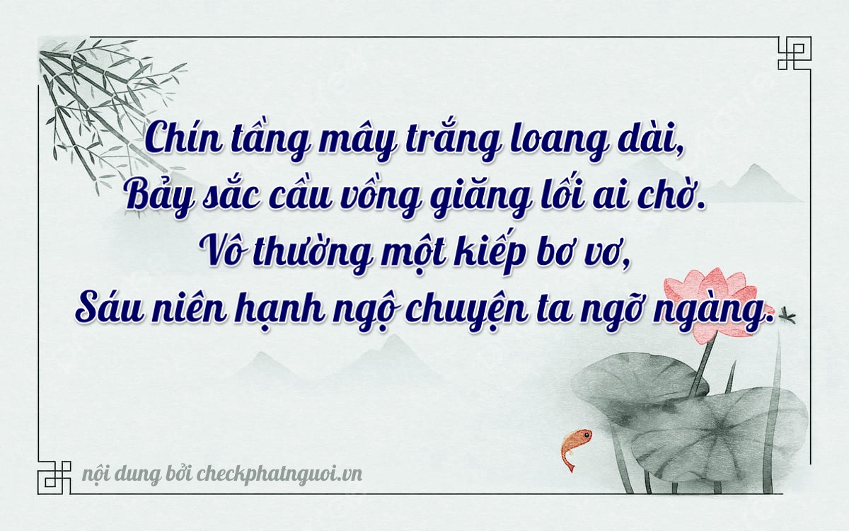 Bài thơ ý nghĩa cho <b>biển số 29M1-97526</b> tại website checkphatnguoi.vn