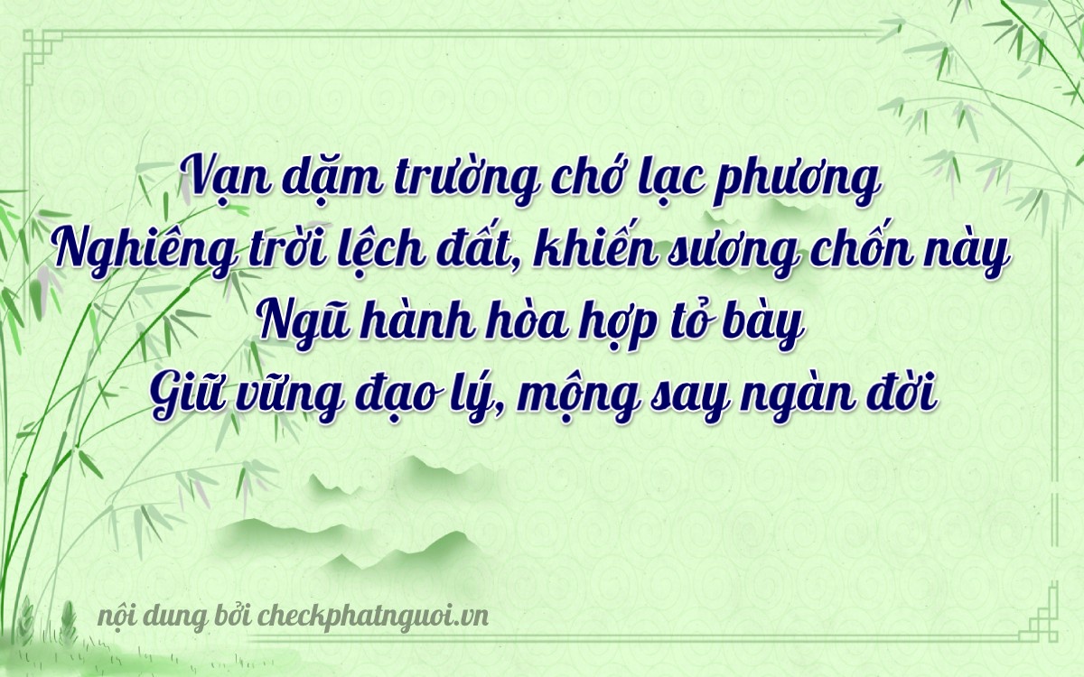 Bài thơ ý nghĩa cho <b>biển số 29N1-51128</b> tại website checkphatnguoi.vn