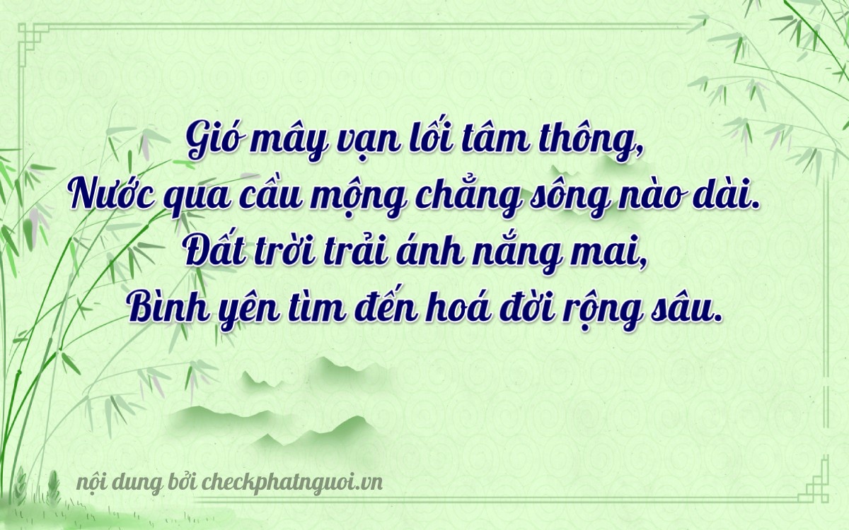Bài thơ ý nghĩa cho <b>biển số 29N1-60865</b> tại website checkphatnguoi.vn