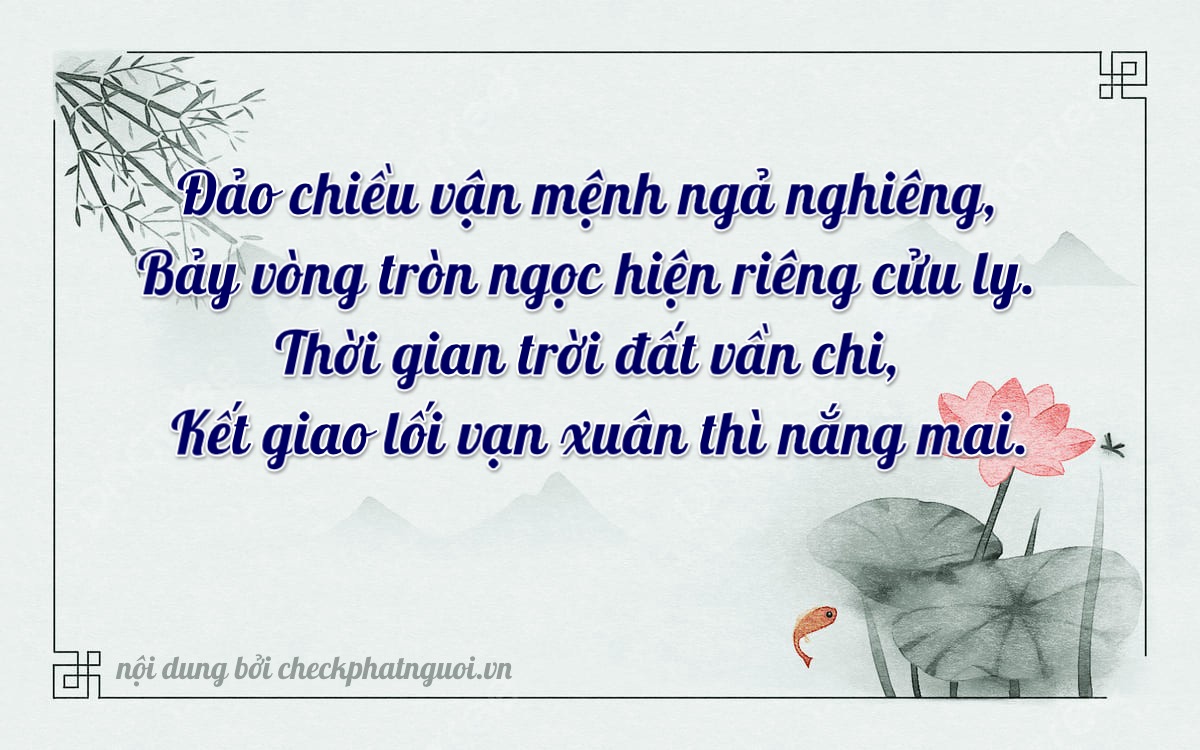 Bài thơ ý nghĩa cho <b>biển số 29N1-88970</b> tại website checkphatnguoi.vn