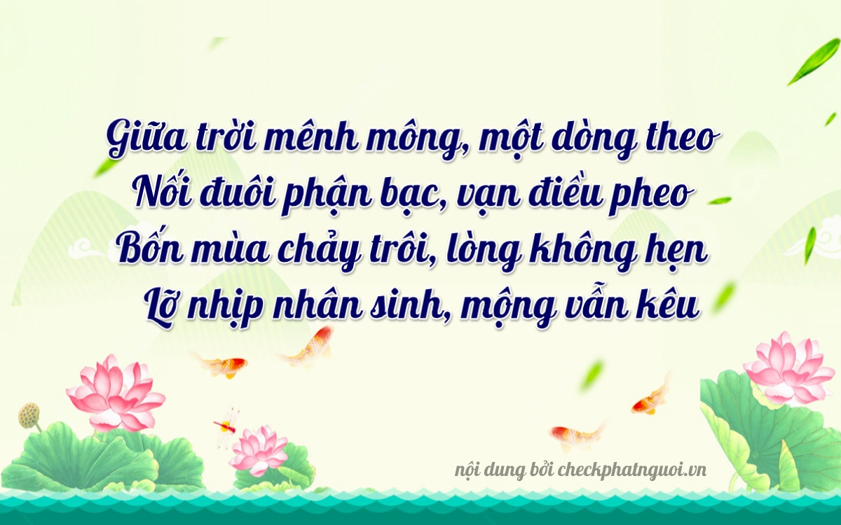 Bài thơ ý nghĩa cho <b>biển số 29P1-01378</b> tại website checkphatnguoi.vn