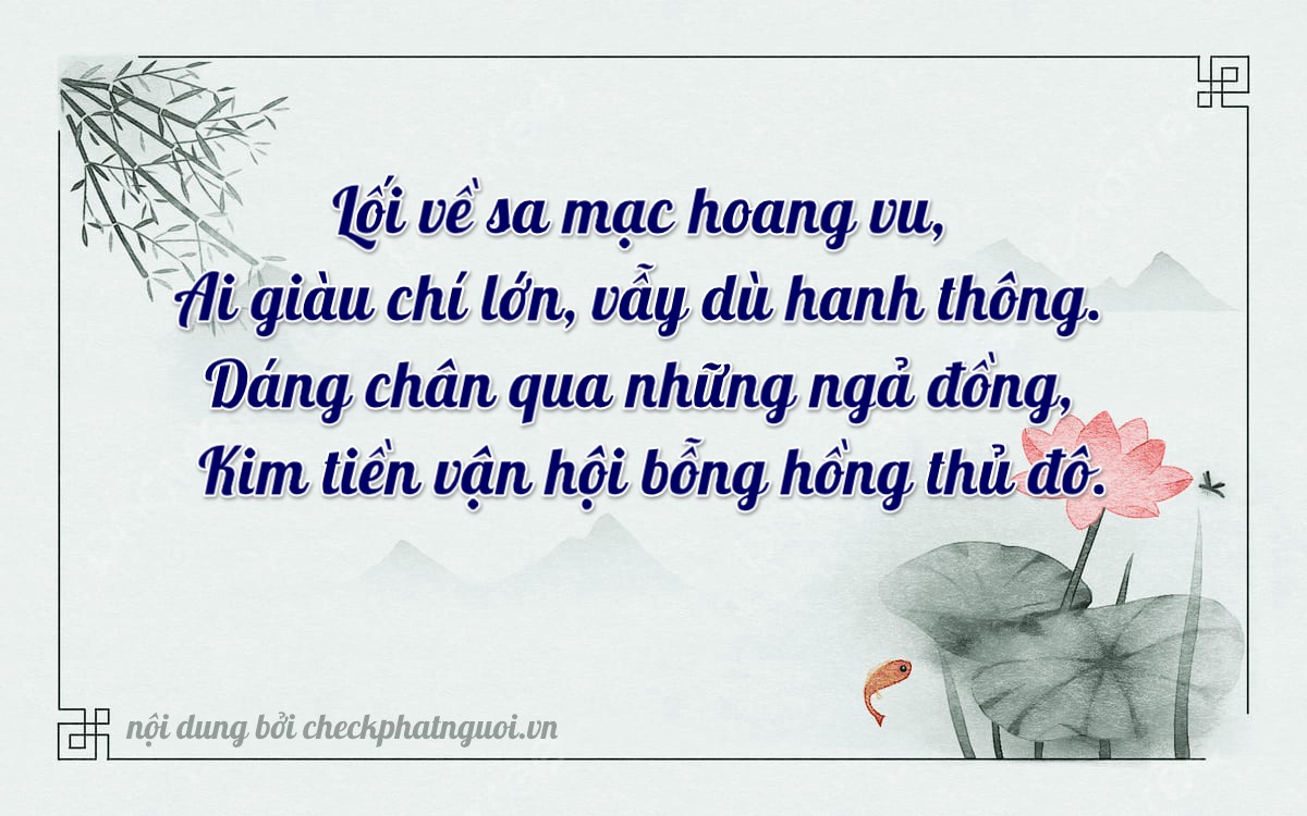 Bài thơ ý nghĩa cho <b>biển số 29P1-39005</b> tại website checkphatnguoi.vn