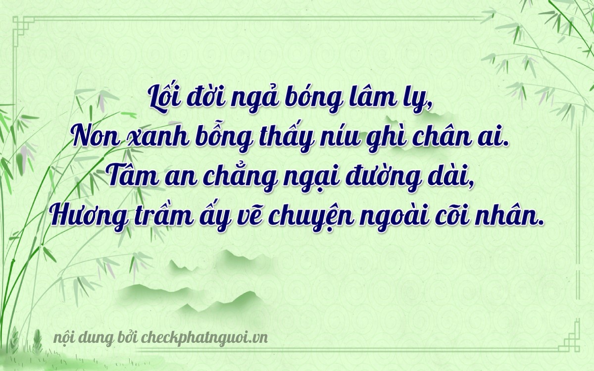 Bài thơ ý nghĩa cho <b>biển số 29P1-42020</b> tại website checkphatnguoi.vn