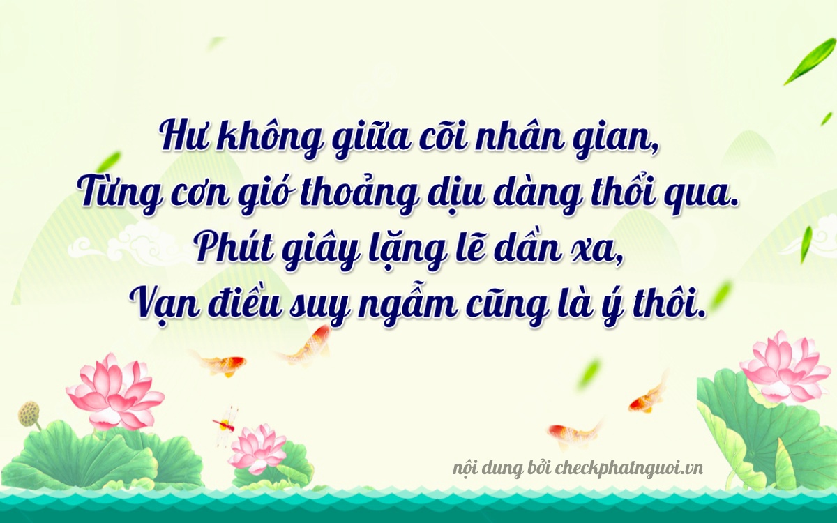 Bài thơ ý nghĩa cho <b>biển số 29P1-91668</b> tại website checkphatnguoi.vn