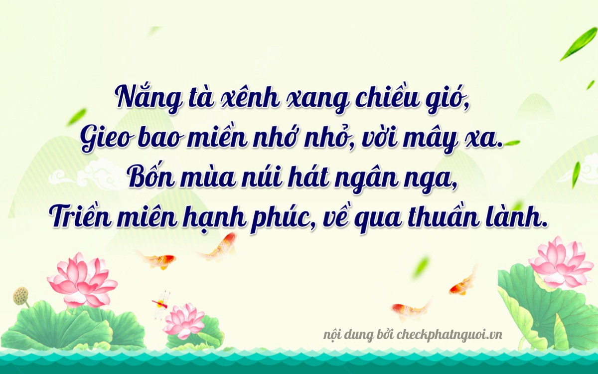Bài thơ ý nghĩa cho <b>biển số 29S1-48774</b> tại website checkphatnguoi.vn