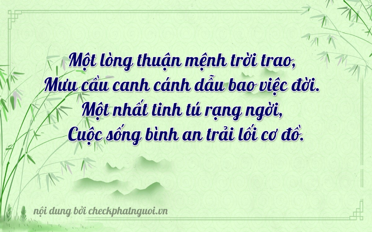 Bài thơ ý nghĩa cho <b>biển số 29S2-12311</b> tại website checkphatnguoi.vn