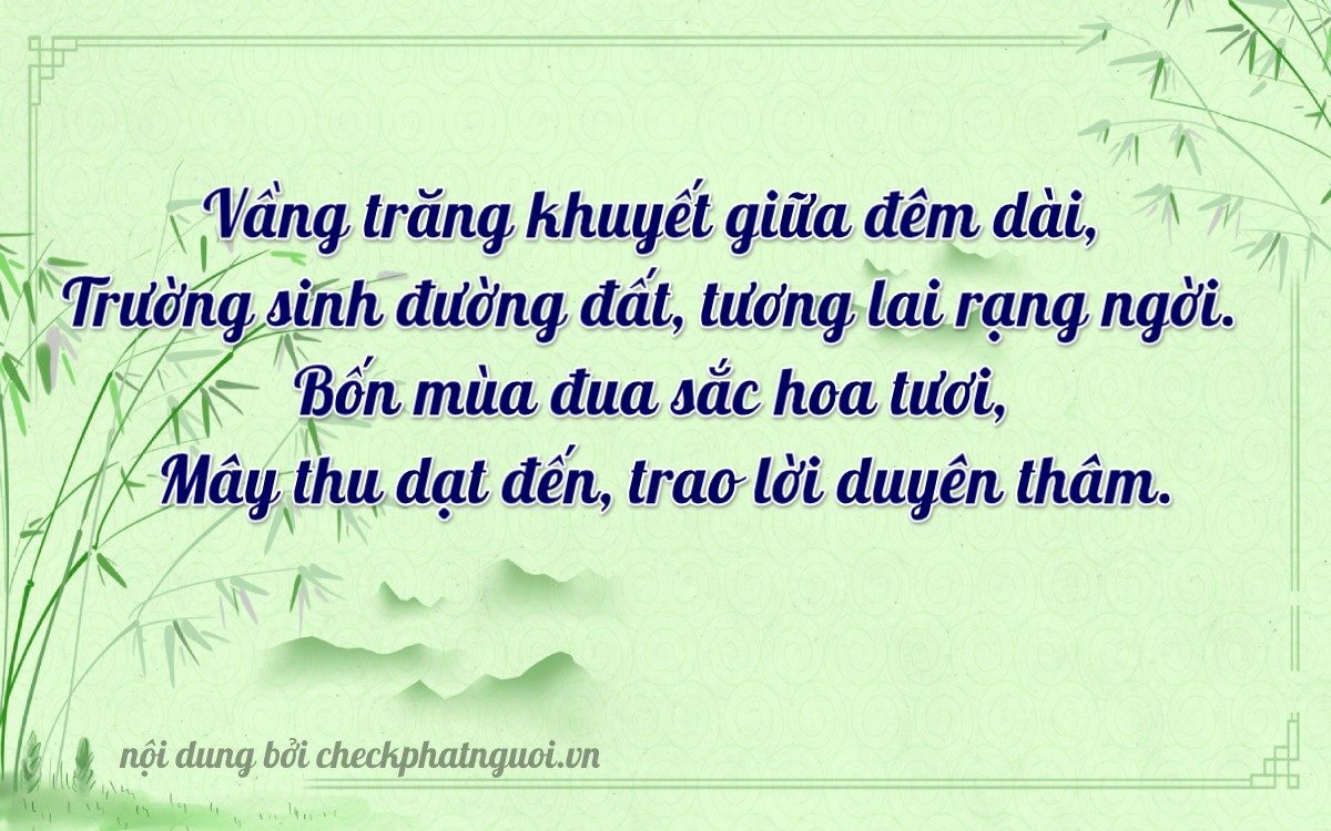 Bài thơ ý nghĩa cho <b>biển số 29S2-12431</b> tại website checkphatnguoi.vn