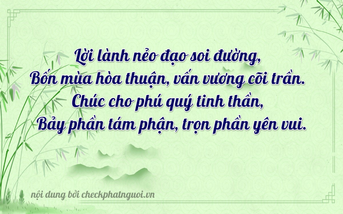 Bài thơ ý nghĩa cho <b>biển số 29S2-16707</b> tại website checkphatnguoi.vn