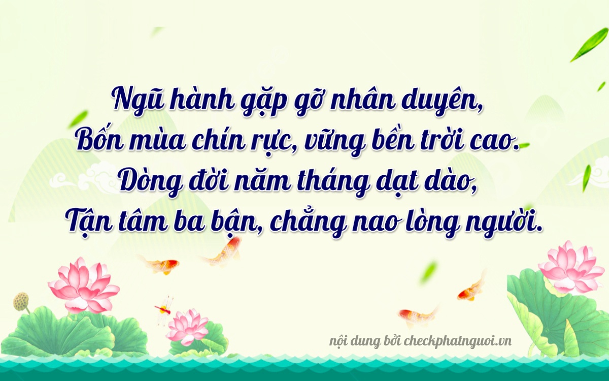 Bài thơ ý nghĩa cho <b>biển số 29S6-04953</b> tại website checkphatnguoi.vn