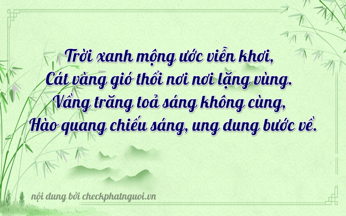 Bài thơ ý nghĩa cho <b>biển số 29S6-11731</b> tại website checkphatnguoi.vn