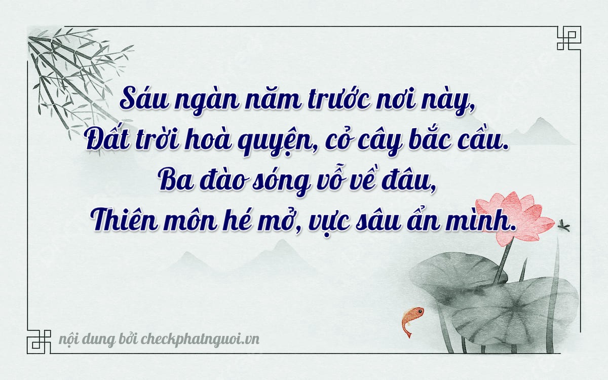 Bài thơ ý nghĩa cho <b>biển số 29S6-63209</b> tại website checkphatnguoi.vn
